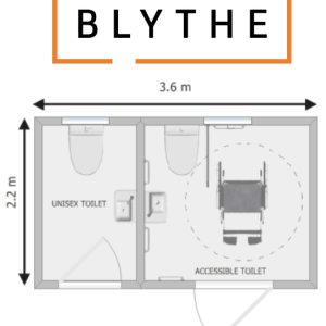 BLYTHE Prefabricated Portable Toilet Block Floorplan