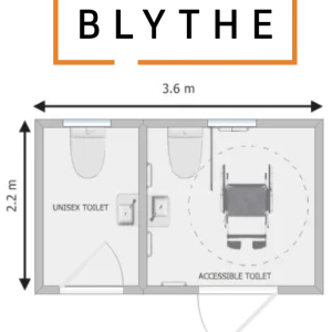 BLYTHE Prefabricated Portable Toilet Block Floorplan