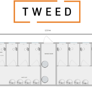 TWEED Split Shower Cubicle Floorplan
